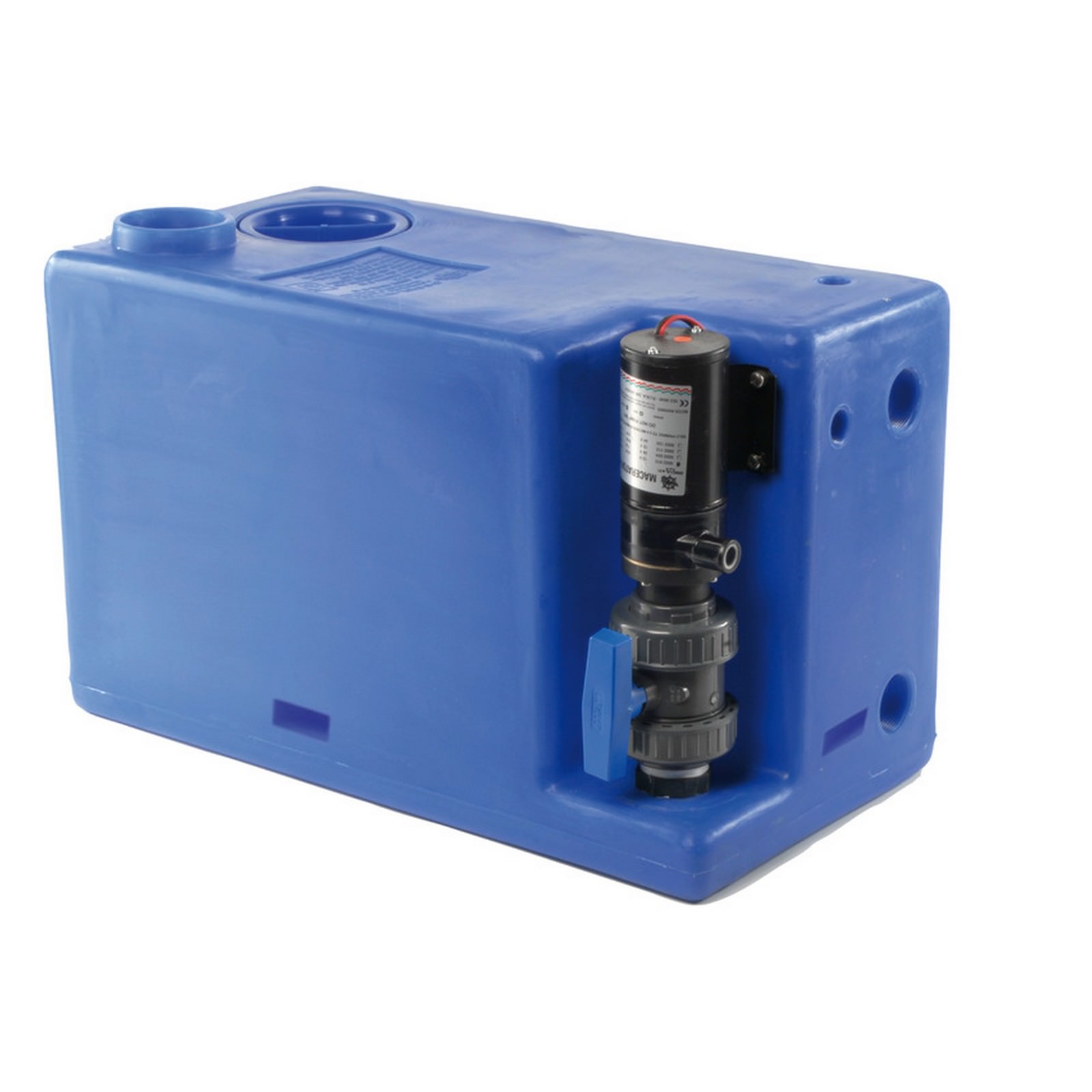 Waste water tank w/macerator 24 V 72 l 1 PZ Osculati 50.148.24